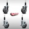 Service Caster 4'' SS Thermoplastic Rubber Wheel Swivel 1-1/8'' Expanding Stem Caster Set 2 Brakes, 4PK SCC-SSEX20S414-TPRB-2-TLB-2-118 - alternate 2